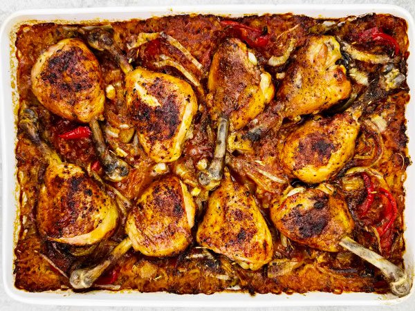 Куриные ножки с рисом в духовке запеченные в форме рецепт с фото